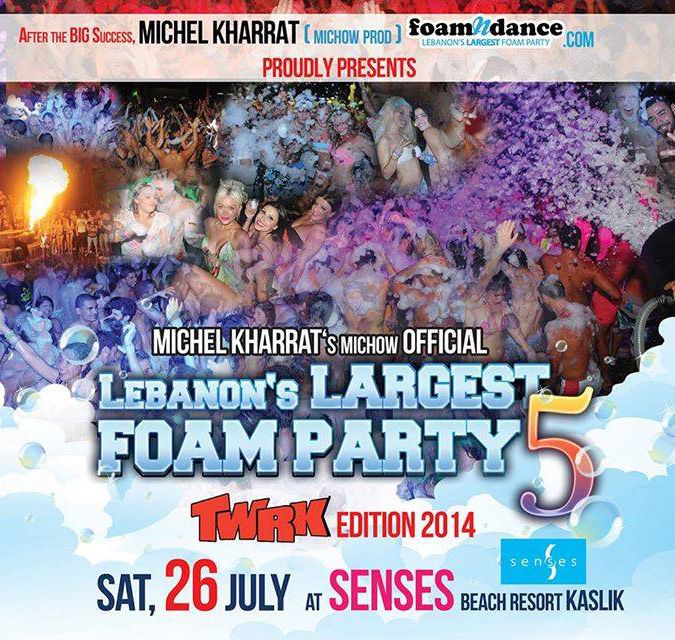 Tickets to Lebanon's Largest Foam Party Gosawa Beirut Deal
