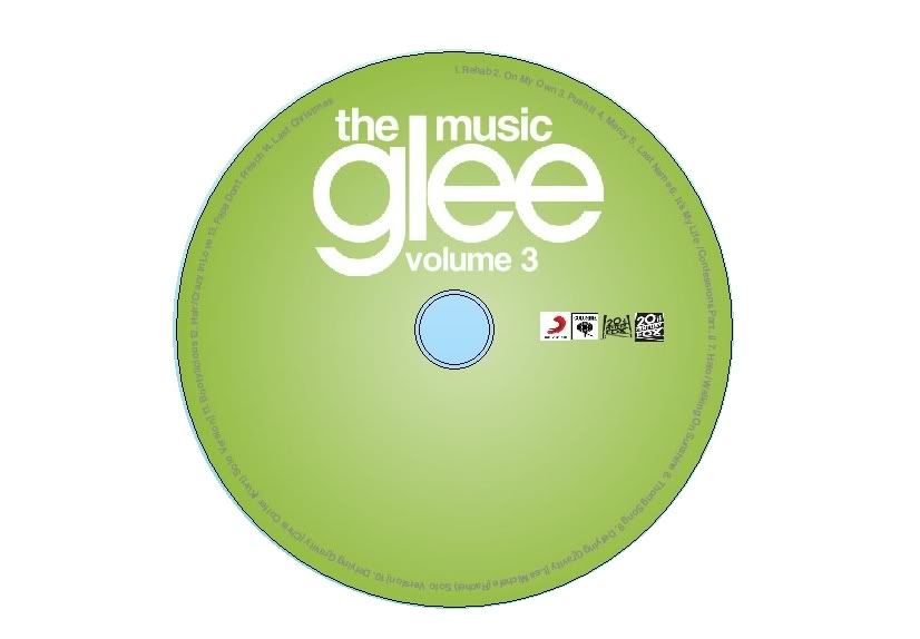 I MADE A CD CALL IT Glee The Music Volume 3 WITH ALL THE SINGLES OF THE 