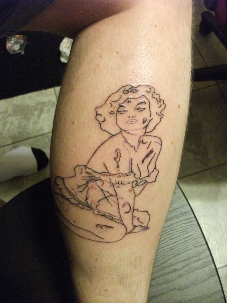 his pinup zombie tattoo