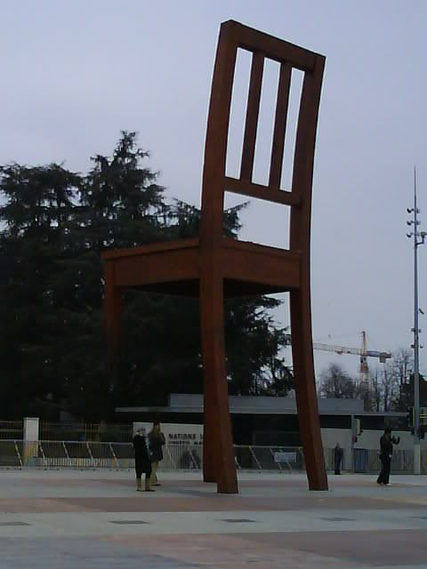 A Chair in front of the United Nations