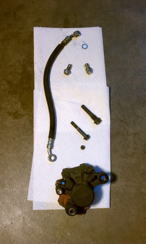 Front brake upgrade 4pot caliper rebuild + swap using SVRP adapter brackets Suzuki SV650