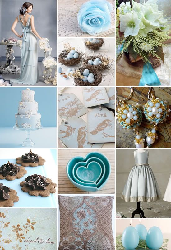 this is more blue and brown than our wedding, but this is a good blue/turquoise example Pictures, Images and Photos