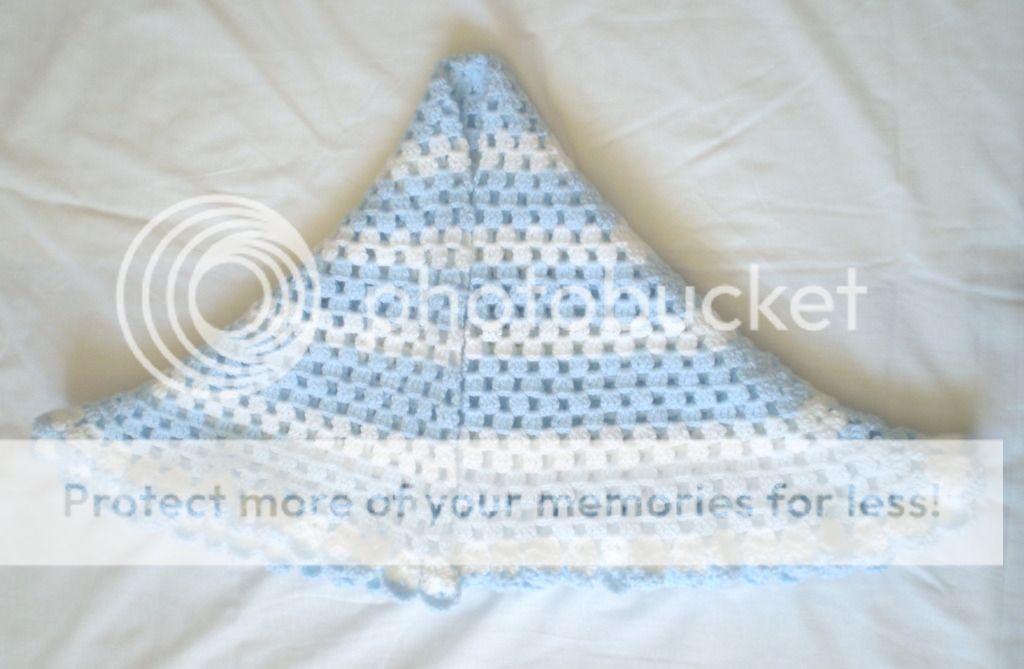 Hand Knitted Baby Crochet Shawl Blanket Beautiful