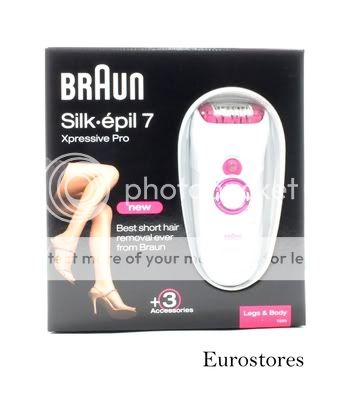 Braun SE 7280 Silk Epil Xpressive Pro Epilator Body System Corded 