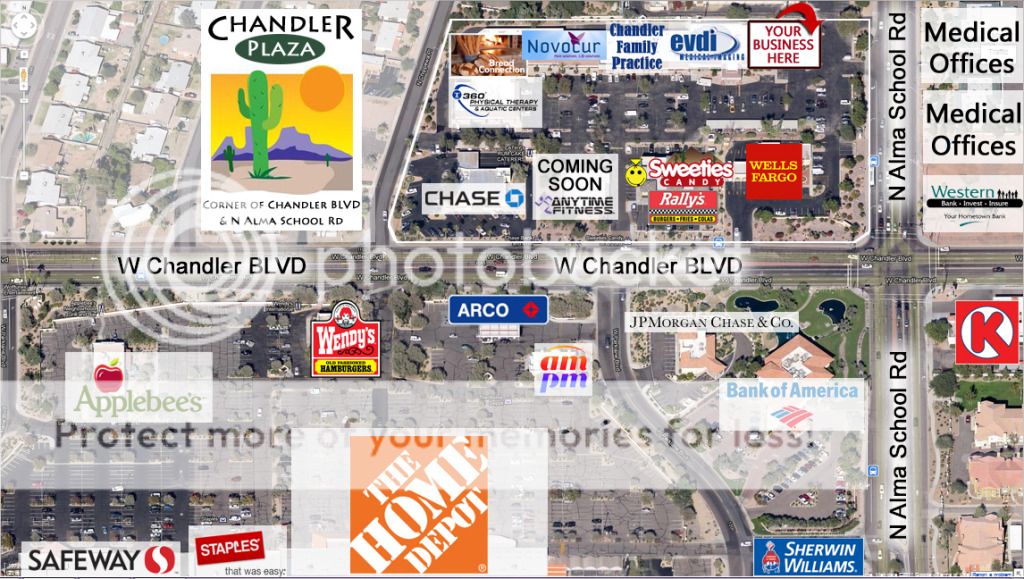 Chandler Plaza, Chandler AZ: Map of the Plaza