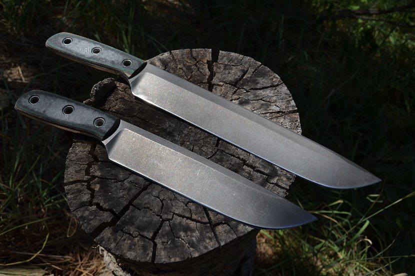 A pair of Camp Knives in Felt Camo My-Carta | BladeForums.com